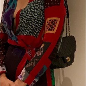 Black Quilted Leather Bubble CC Small Flap Bag